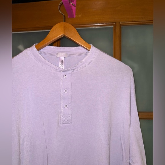 SKIMS Lilac Boyfriend Henley Longsleeve - Picture 3 of 4